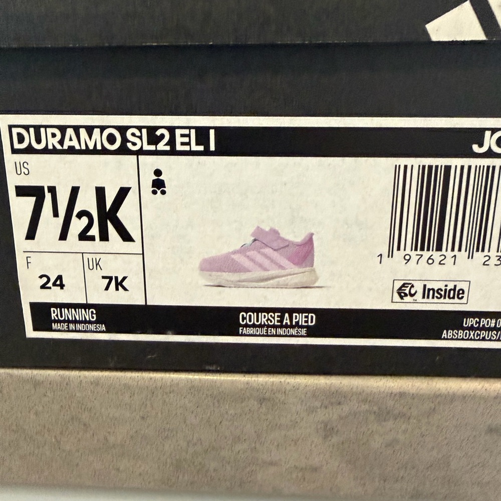 Adidas Toddler Purple Sneakers 7.5 - Picture 4 of 5